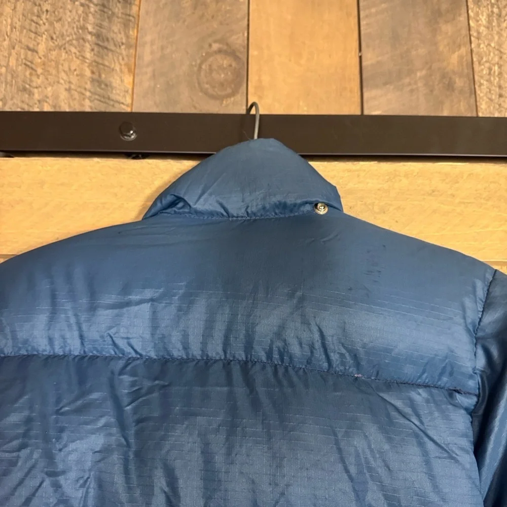 Vintage The North Face brown label down fill blue puffer jacket RARE SIZE XXS